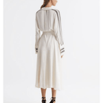 Nyla Side Stripe Tie Front Midi Dress - Endless - UAE Rental and Resale for Women's Fashion