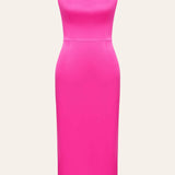 Midi Dress with A Square Neckline