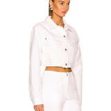 White 4G Jacquard Denim Cropped Jacket — Givenchy | Endless UAE
