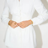 White button-up shirt dress with long sleeves — Odd Muse | Endless UAE