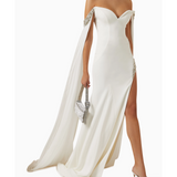 Off-shoulder Cape-sleeve Mermaid Gown - Endless - UAE Rental and Resale for Women's Fashion