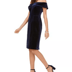 Off Shoulder Navy Velvet - Endless - UAE Rental and Resale for Women's Fashion