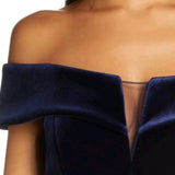 Off Shoulder Navy Velvet - Endless - UAE Rental and Resale for Women's Fashion