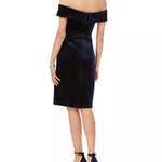 Off Shoulder Navy Velvet - Endless - UAE Rental and Resale for Women's Fashion