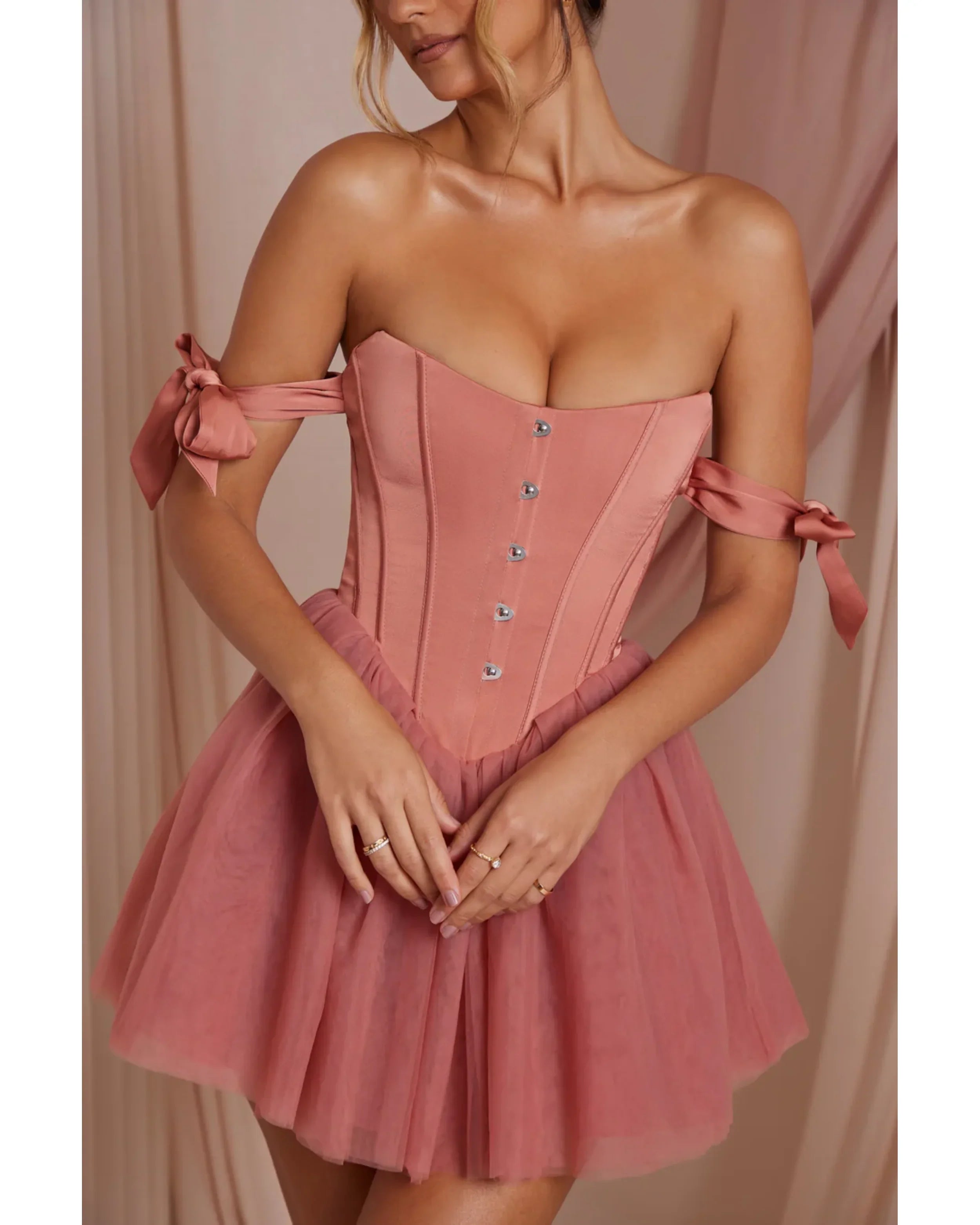 Off Shoulder Tulle Skirt Mini Dress - Endless - UAE Rental and Resale for Women's Fashion