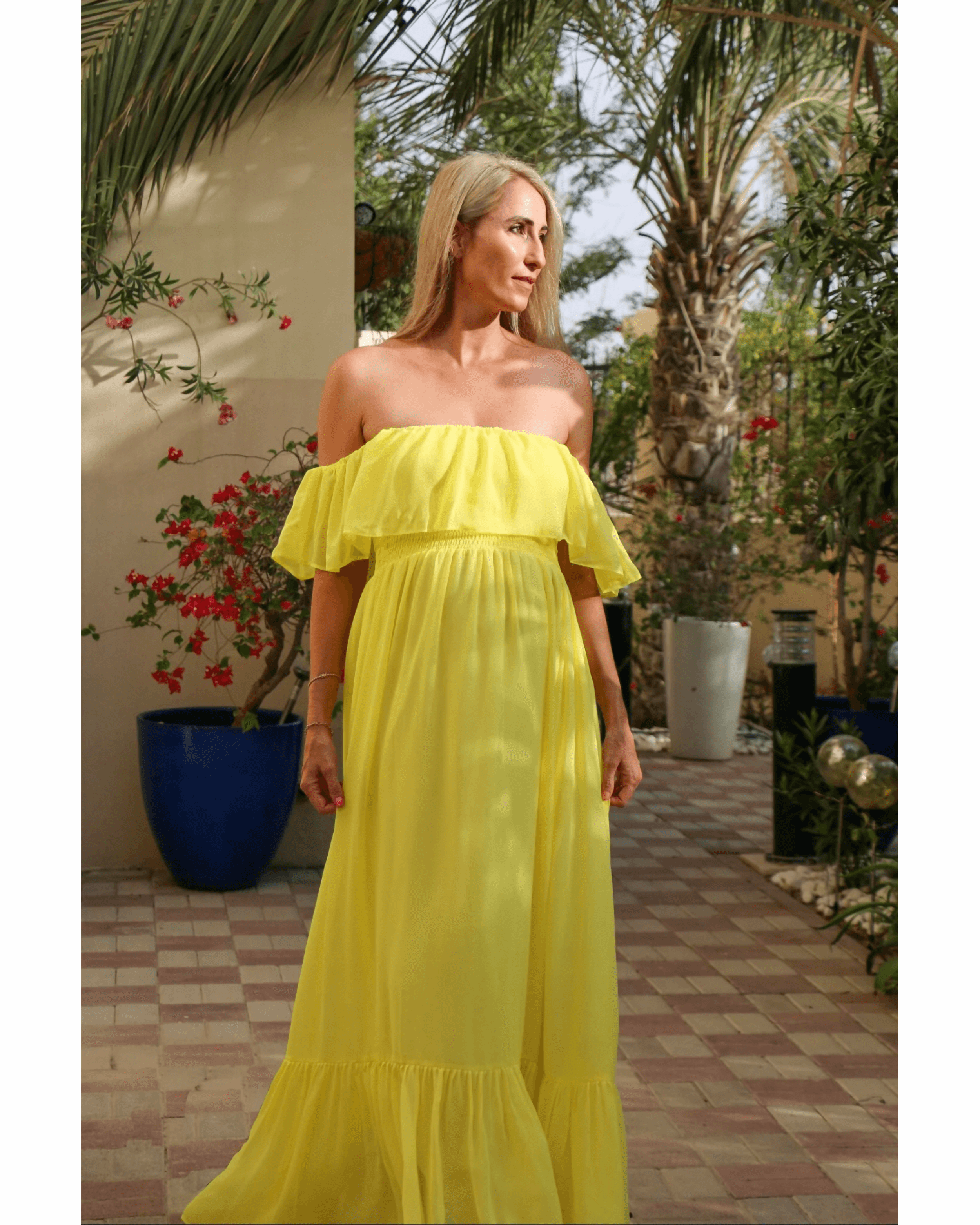 Off The Shoulder Abi Dress In Sunshine - Endless - UAE Rental and Resale for Women's Fashion