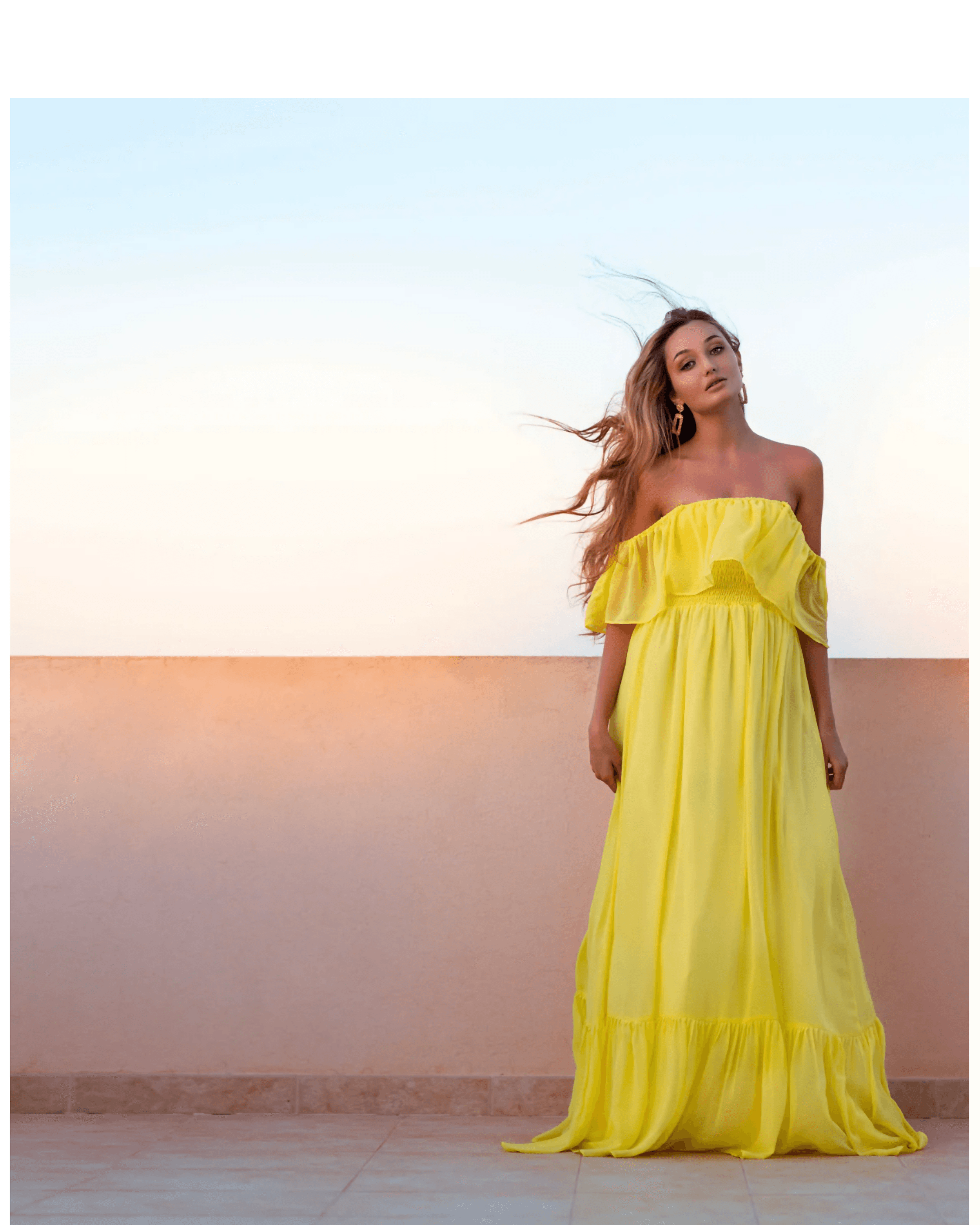 Off The Shoulder Abi Dress In Sunshine - Endless - UAE Rental and Resale for Women's Fashion