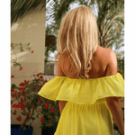 Off The Shoulder Abi Dress In Sunshine - Endless - UAE Rental and Resale for Women's Fashion