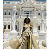 Off The Shoulder Dress with Overskirt - Endless - UAE Rental and Resale for Women's Fashion