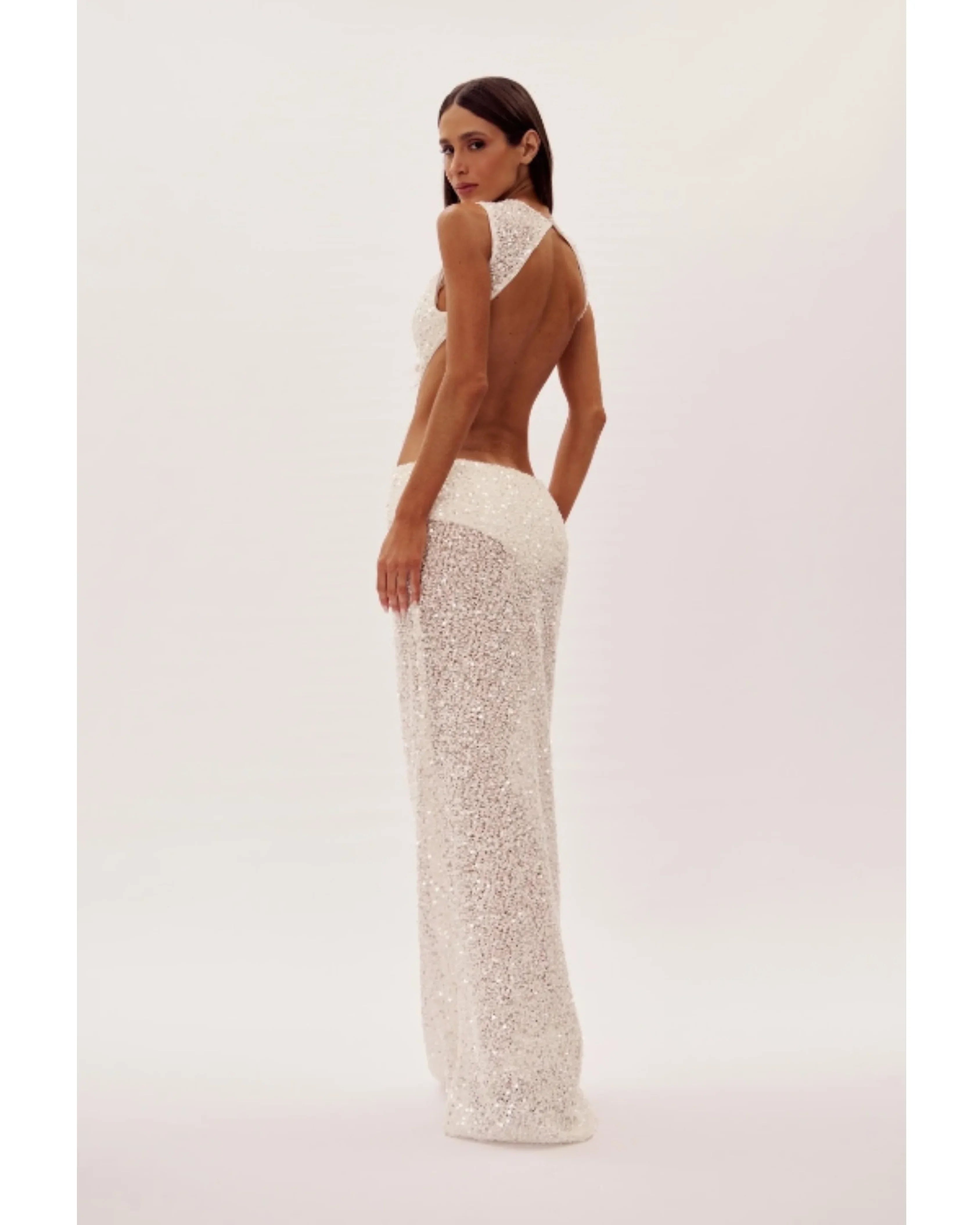 Off White Sequin Dress - Endless - UAE Rental and Resale for Women's Fashion