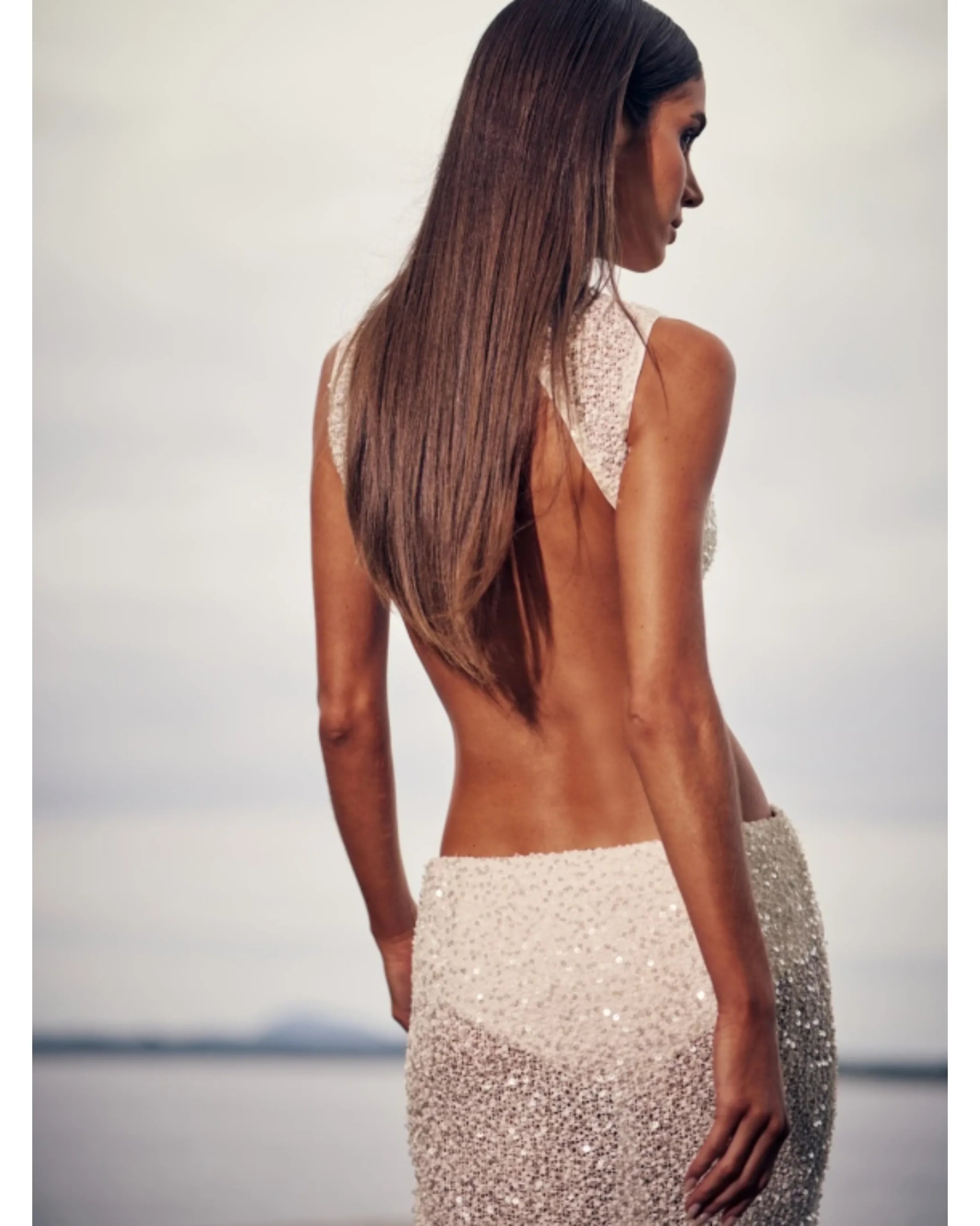 Off White Sequin Dress - Endless - UAE Rental and Resale for Women's Fashion