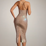Munira Embellished Plunge Midaxi Dress