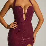 Sansel Embellished Halterneck Gown