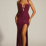 Sansel Embellished Halterneck Gown