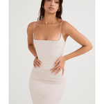 Olivette Crystal Satin Corset Maxi Dress - Endless - UAE Rental and Resale for Women's Fashion