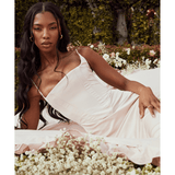 Olivette Crystal Satin Corset Maxi Dress - Endless - UAE Rental and Resale for Women's Fashion