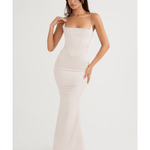 Olivette Crystal Satin Corset Maxi Dress - Endless - UAE Rental and Resale for Women's Fashion