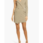 One-shoulder Blazer Cocktail Dress In Sage Green - Endless - UAE Rental and Resale for Women's Fashion