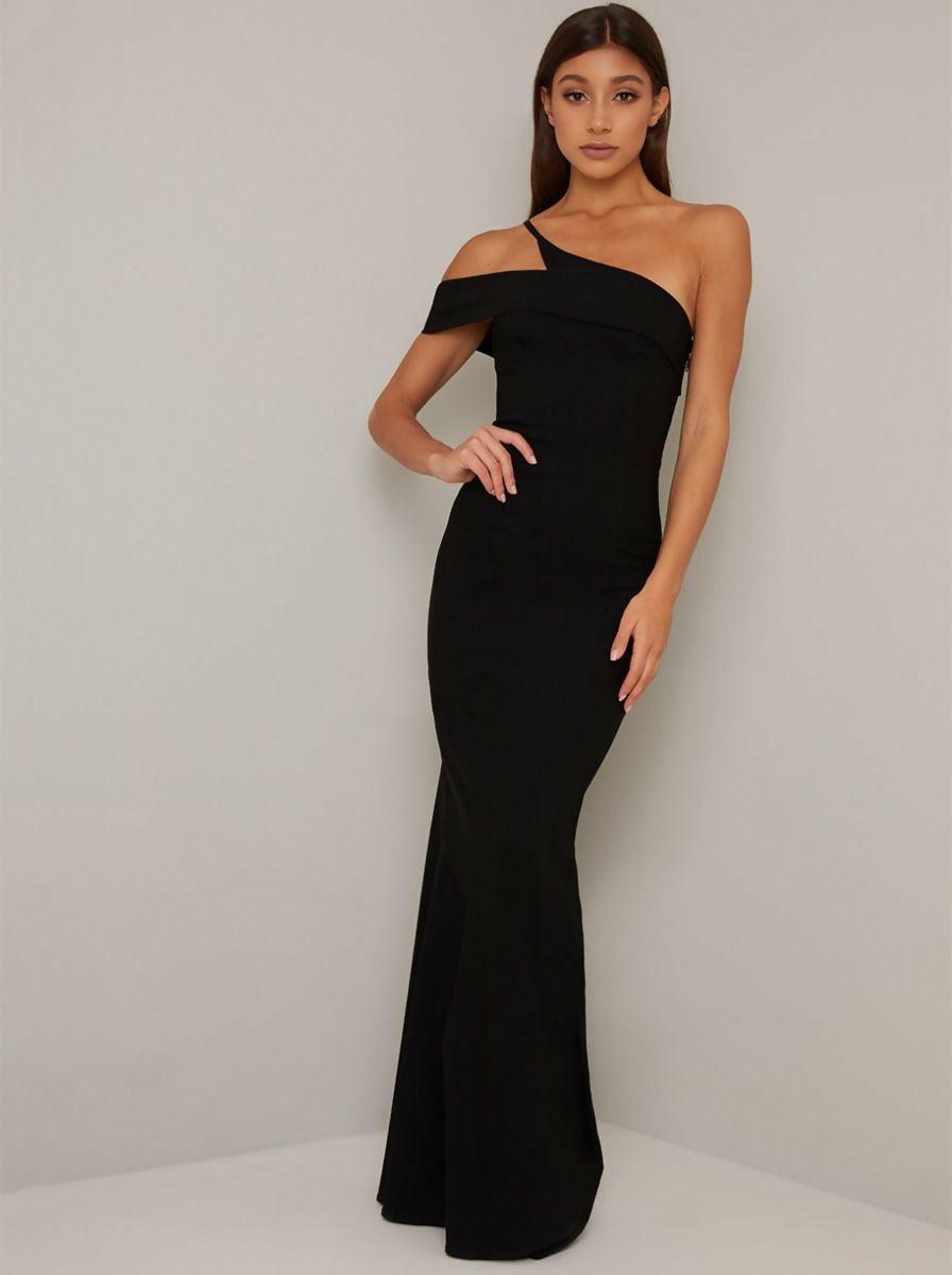 One Shoulder Bodycon Maxi Evening Dress - Endless - UAE Rental and Resale for Women's Fashion