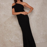 One Shoulder Bodycon Maxi Evening Dress - Endless - UAE Rental and Resale for Women's Fashion