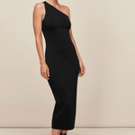 One Shoulder Midi Knit Dress - Endless - UAE Rental and Resale for Women's Fashion