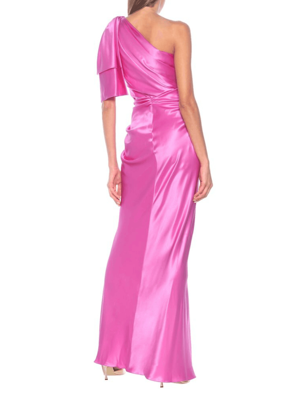 One Shoulder Pink Evening Dress Gown - Endless - UAE Rental and Resale for Women's Fashion