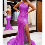 One Shoulder Purple Maxi Dress - Endless - UAE Rental and Resale for Women's Fashion