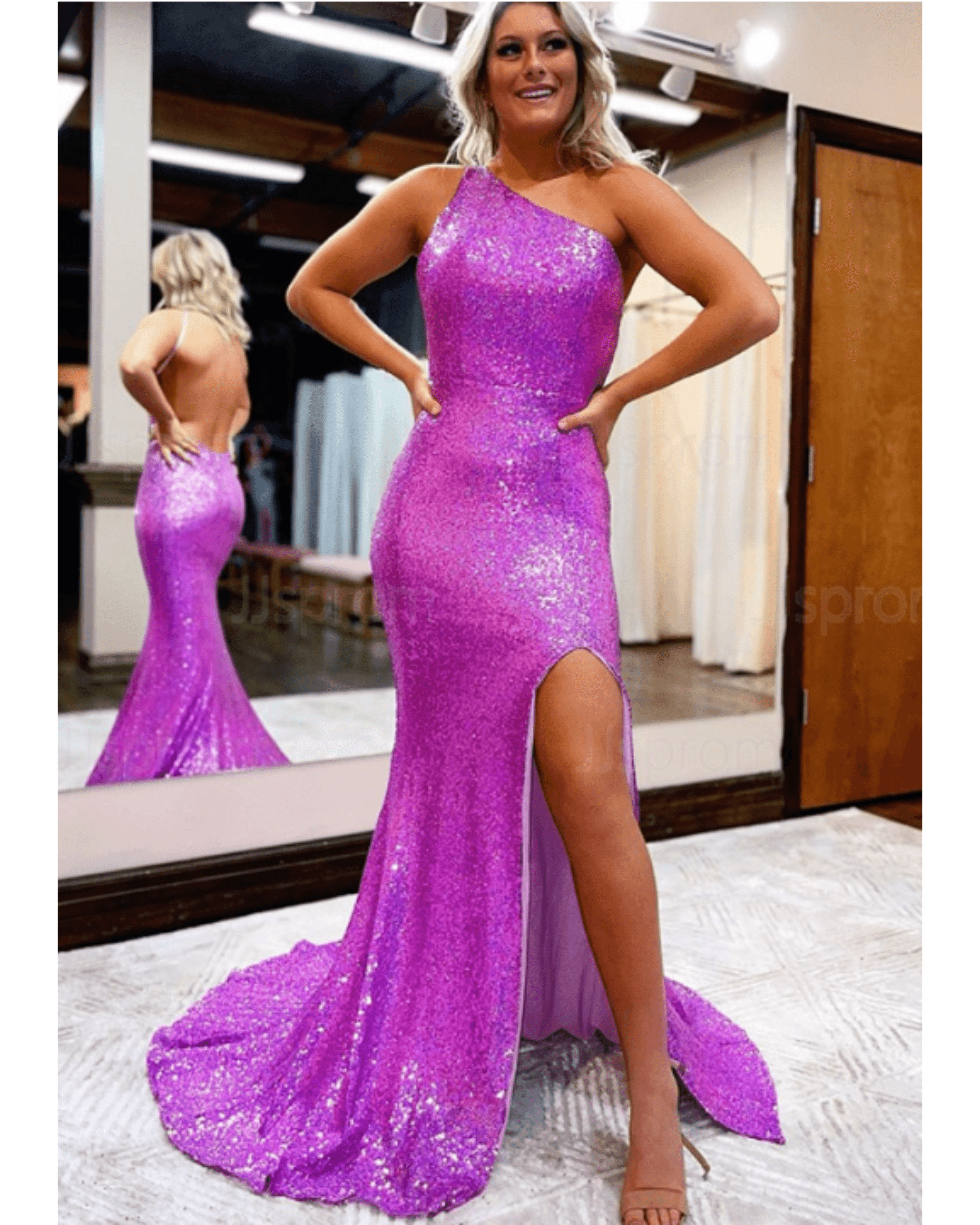 One Shoulder Purple Maxi Dress - Endless - UAE Rental and Resale for Women's Fashion