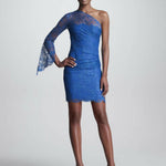 One Sleeved Lace Party Dress - Endless - UAE Rental and Resale for Women's Fashion