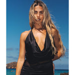 Onyx Drape Front Maxi Dress - Endless - UAE Rental and Resale for Women's Fashion