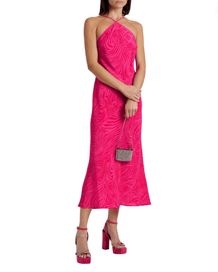 Opal Printed Silk-Crepe Midi Dress - Endless - UAE Rental and Resale for Women's Fashion