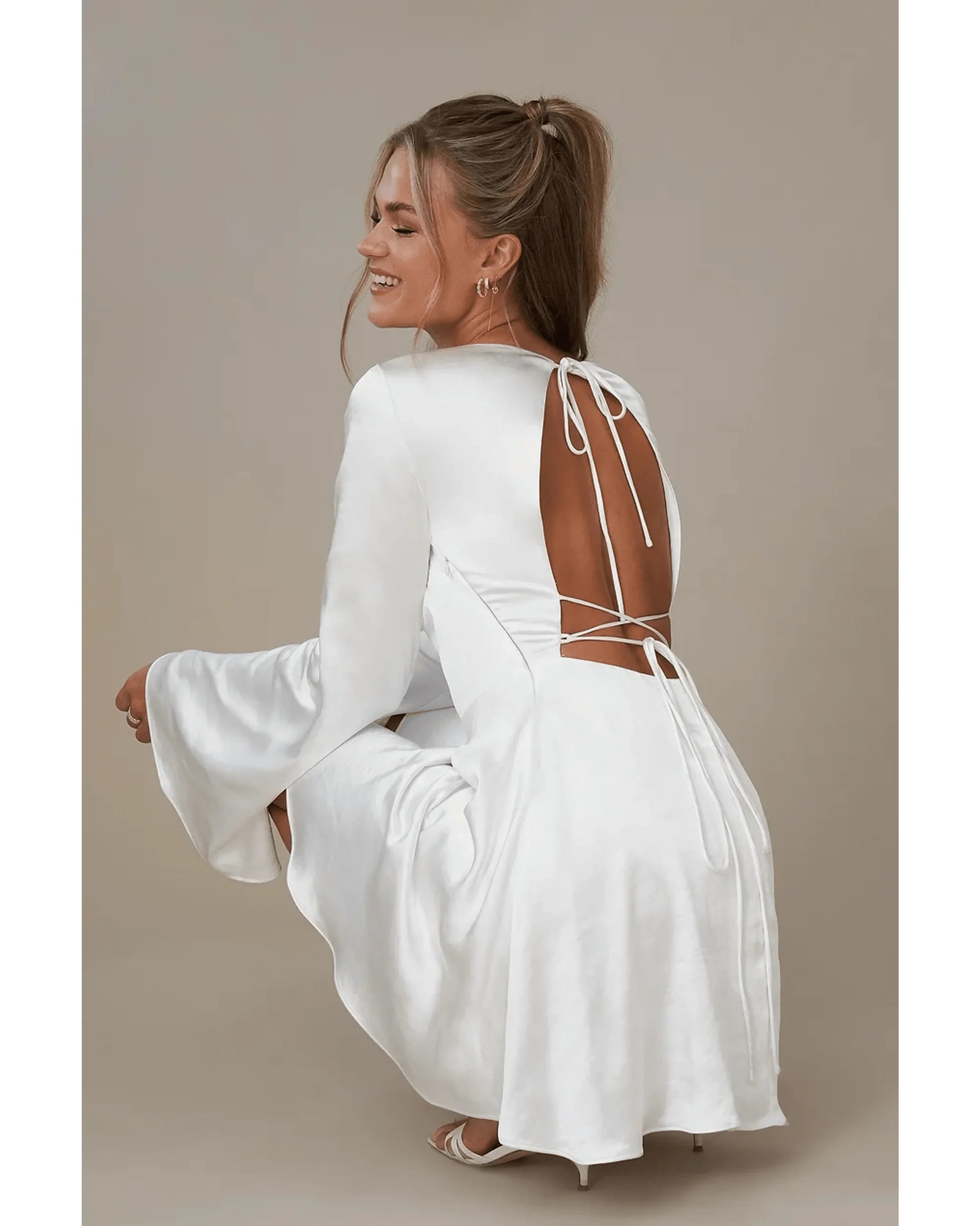 Open Back Flowy Dress - Endless - UAE Rental and Resale for Women's Fashion
