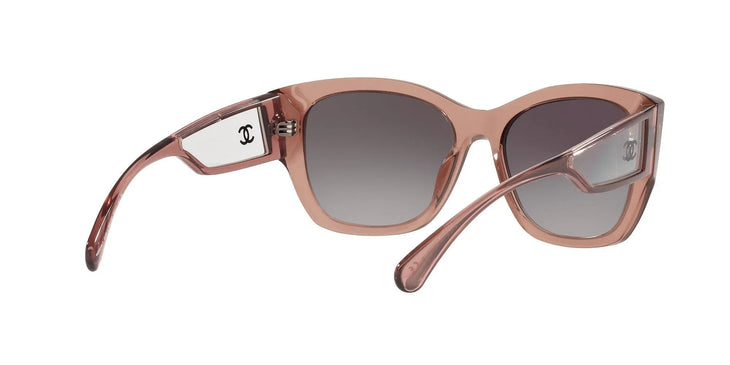 Pink transparent butterfly sunglasses with gradient lenses — Chanel | Endless UAE