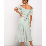 Oralie Off Shoulder Midi Dress - Endless - UAE Rental and Resale for Women's Fashion