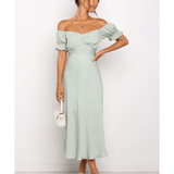 Oralie Off Shoulder Midi Dress - Endless - UAE Rental and Resale for Women's Fashion