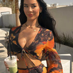 Orange Tie Dye Co-ord Set - Endless - UAE Rental and Resale for Women's Fashion