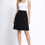 Classic Tailored A-Line Midi Skirt