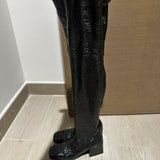 Over-The-Knee Logo Boots - Endless - UAE Rental and Resale for Women's Fashion