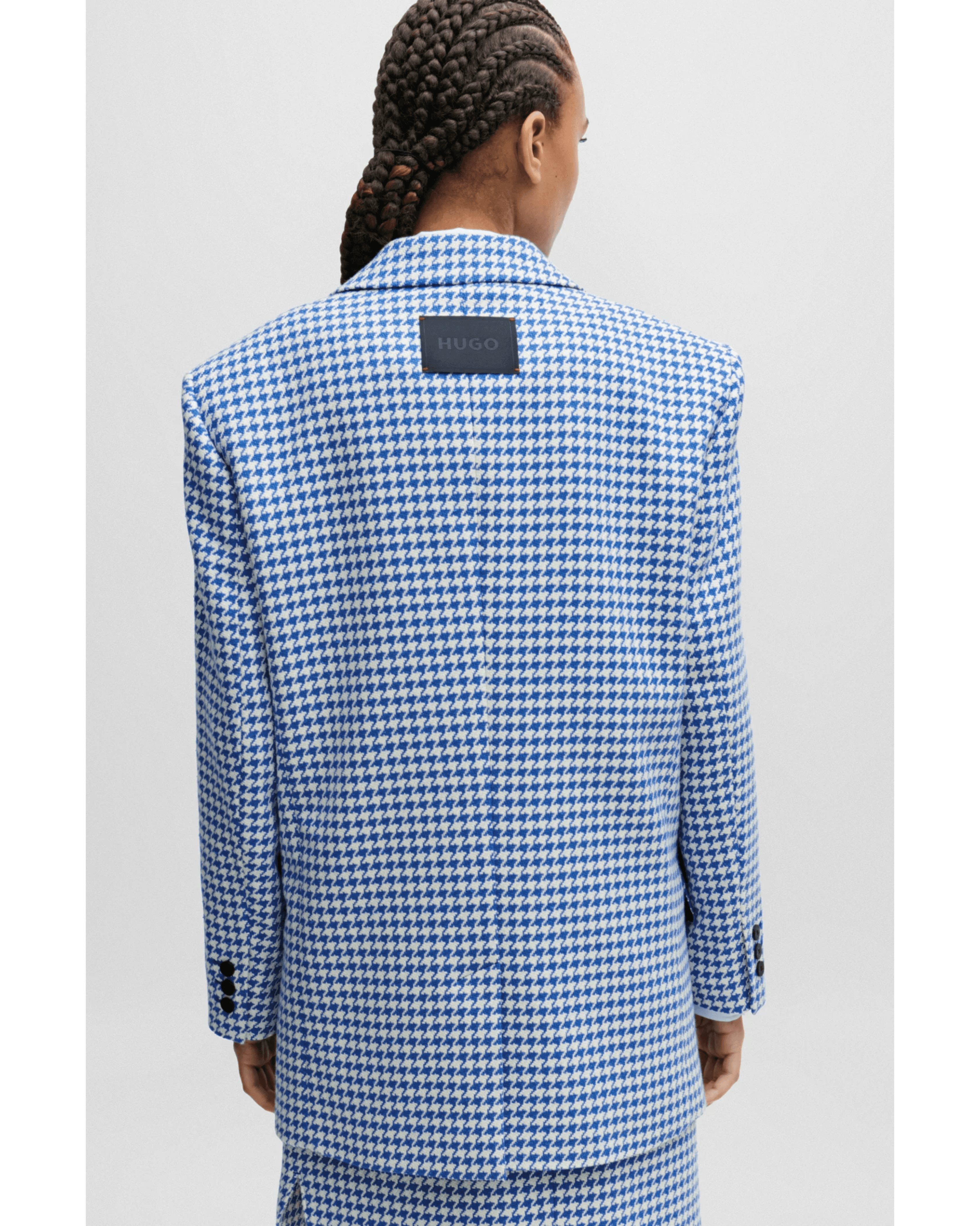 Oversized-fit Jacket In A Houndstooth Cotton Blend - Endless - UAE Rental and Resale for Women's Fashion