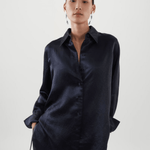 Oversized-Fit Satin Shirt - Endless - UAE Rental and Resale for Women's Fashion