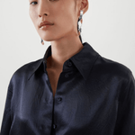 Oversized-Fit Satin Shirt - Endless - UAE Rental and Resale for Women's Fashion