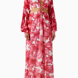 Saphira Cut-out Dress in Crepe de Chine