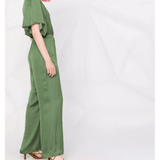 Pachel Smocked-waist Satin Jumpsuit - Endless - UAE Rental and Resale for Women's Fashion