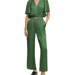 Pachel Smocked-waist Satin Jumpsuit - Endless - UAE Rental and Resale for Women's Fashion