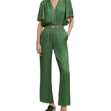 Pachel Smocked-waist Satin Jumpsuit - Endless - UAE Rental and Resale for Women's Fashion