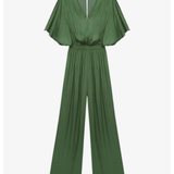 Pachel Smocked-waist Satin Jumpsuit - Endless - UAE Rental and Resale for Women's Fashion