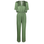 Pachel Smocked-waist Satin Jumpsuit - Endless - UAE Rental and Resale for Women's Fashion