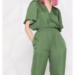 Pachel Smocked-waist Satin Jumpsuit - Endless - UAE Rental and Resale for Women's Fashion