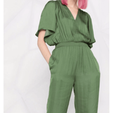 Pachel Smocked-waist Satin Jumpsuit - Endless - UAE Rental and Resale for Women's Fashion