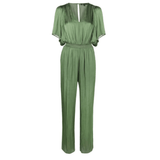 Pachel Smocked-waist Satin Jumpsuit - Endless - UAE Rental and Resale for Women's Fashion
